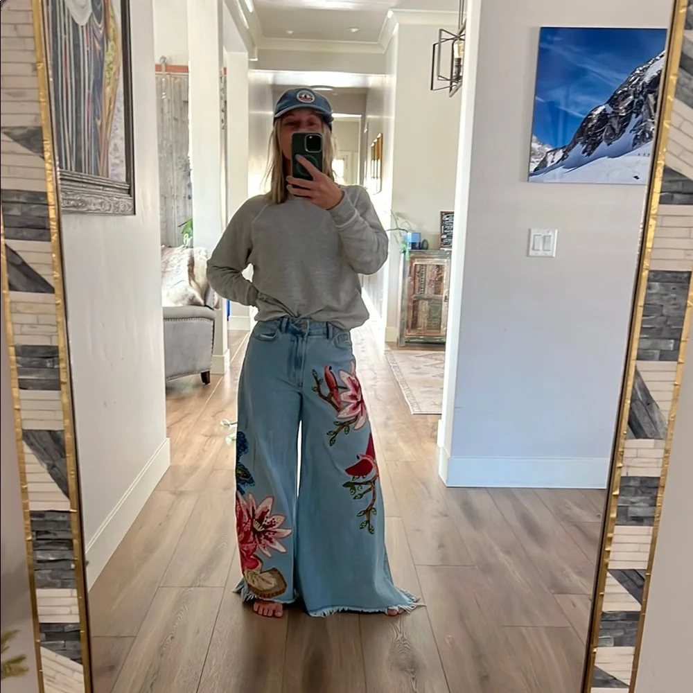 Farm Rio Embroidered Jeans - Picture 2 of 9